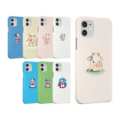 Case For Iphone 15 14 13 12 11 Se 8 Hard Phone Cover Cute Baby Cow Kawaii Funny • £5.99