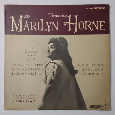 Presenting Marilyn Horne Vinyl Record Arias London OS 25910 Tested Works • $16.99