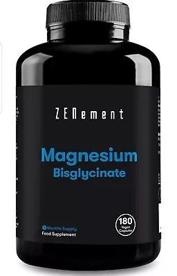 Magnesium Glycinate Chelated Magnesium Supplements 180 Vegan Premium Magnesium • £14.99