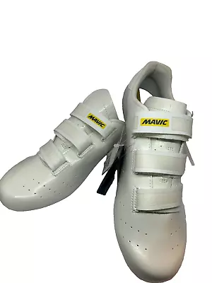 MAVIC Cosmic White Road Shoes UK 9/USA M 9.5/ EUR 43 1/3 Binding  SPD-SL Unused • $80.10