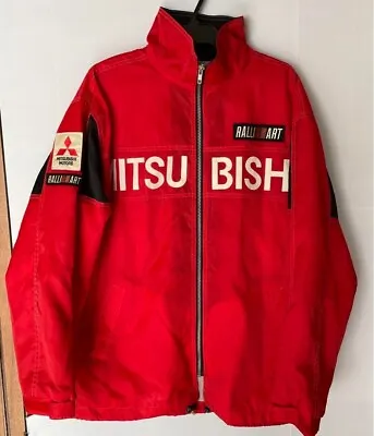 Ralliart Mitsubishi Motors Race And Rally Jacket Size L Red Black Vintage WRC • $299