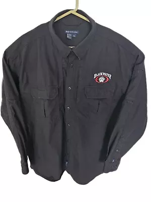 Men's 5.11 Tactical Series Black Long Sleeve Vented Button Up Shirt Size 2Xlarge • $21.99