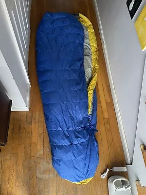 REI “Back Packer” Vintage Goose Down Mummy Sleeping Bag 84” X 28  4 Lbs *USED* • $80