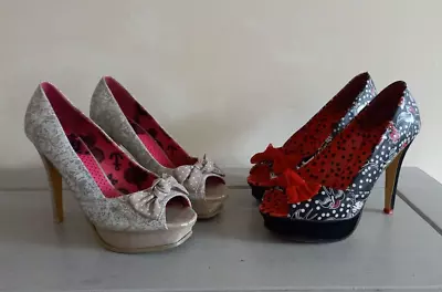 £24.99 • Buy 2 Pairs Iron Fist Platform Court Shoes Black Bird & Stone Booze Cruise UK7 EU40
