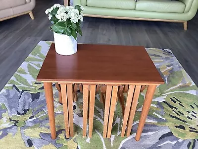 Mid Century Vintage Poul Hundevad Danish Scandi Design Teak Nest Of Four Tables • £90