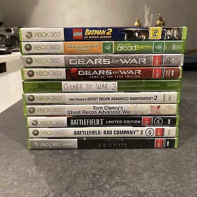 10x Xbox 360 Game Bundle • PAL Xbox Video Games Lot TESTED/WORKING! Gears Of War • $26.96