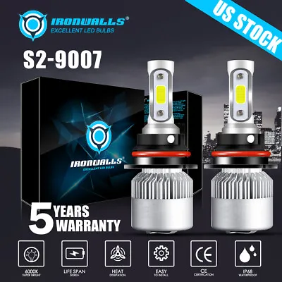 2x 9007 HB5 LED Headlight Bulbs High Low Beam 1000000LM Super Bright White Lamp • $22.89