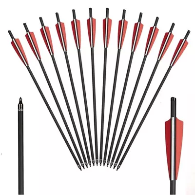 20  22  Archery Crossbow Bolts Carbon Arrows 4  Vanes Bow Hunting Shooting • $21.78