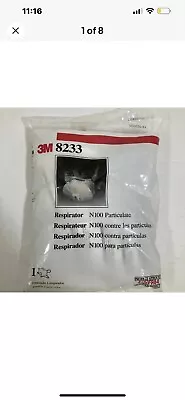 3M 8233 N100 Particulate Respirator Sealed Approved Product • $11.95