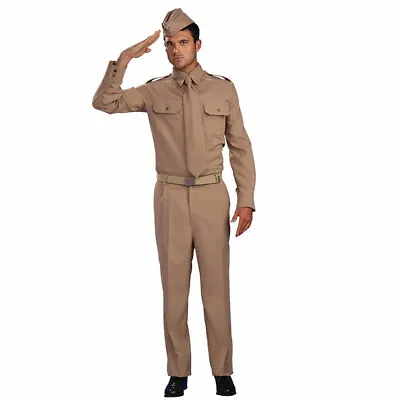 £50.69 • Buy Mens World War 2 Uniform Fancy Dress Costume 1940s WW2 Army Private