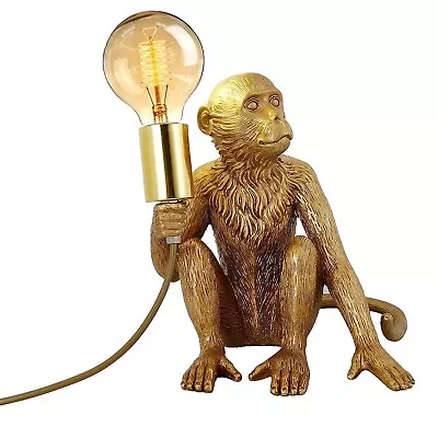 Bedside Table Lamp Resin Monkey Table Lamp Creative Desk Lamp Lighting Fixt... • $101.51