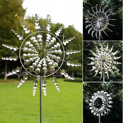 Metal Windmill Kinetic Sculptures Unique And Magical Wind Powered Spinner Garden • £14.69