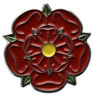 Lancashire County Red Rose Lapel Pin Badge FREE UK P&P • £3.99