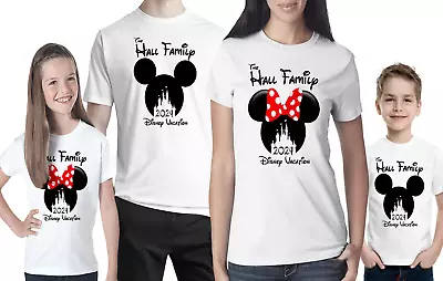 Personalised Family Minnie Mickey Mouse Disney T-shirts 2024 Vacation Tops • £9.49