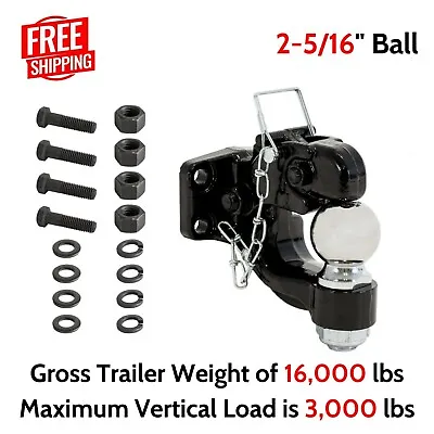 8 Ton Pintle Hitch Hook W/ Ball MountTruck Towing Pulling Dump Military Trailer • $169.24