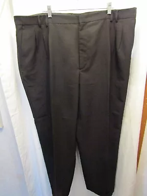 Mens Lucasini Lined Pleated Cuffed Black  Pants Size 46x32 • $13.27