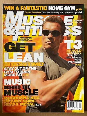 £15.50 • Buy Muscle & Fitness Magazine Aug 03 Cover Arnold Schwarzenegger 7 Mr O Titles 9514