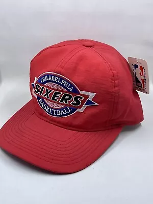 NWT RARE VTG Vintage PHILADELPHIA 76ERS SIXERS NBA Starter Snapback Hat Cap Red • $79