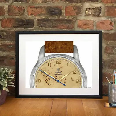 £27.99 • Buy Vintage Tudor Watch Art Poster Print