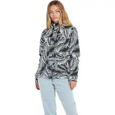 Volcom Women LARGE Enemy Stone Hooded Full Zip Windbreaker Snow Jacket Ski NWT • $41.99