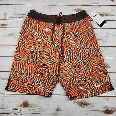 NIKE Men 9 Inch Board Shorts Four-Way Stretch Orange NESSC518 814 - Sz 32 New • $14.99