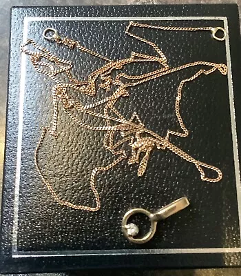 £75 • Buy READ DESCRIPTION! 9ct Rose Gold Trace Chain 20.5  & 9ct Gold Diamond Pendant