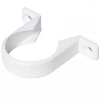 Solvent White 50mm (56mm) Waste Pipe Clip -Bag Of 2 - NEXT DAY AVAILABLE • £4.95