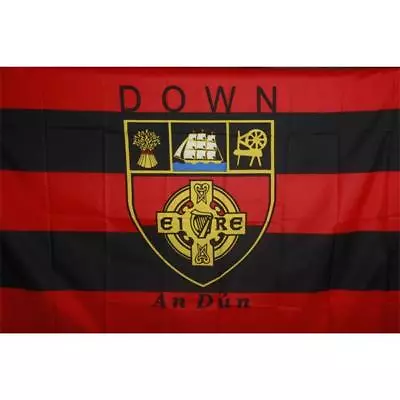 £14.99 • Buy Down GAA Official 5 X 3 FT Flag - Large Crested Irish Gaelic Football Hurling