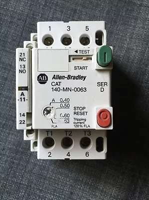 Allen Bradley 140-MN-0063 Ser D  Motor Manual Starter 3 Phase • $35