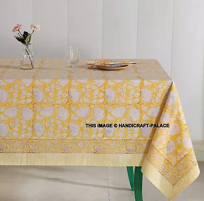 £26.39 • Buy Indian Hand Block Print Tablecloth 100% Cotton Floral Napkin Set In Many Sizes