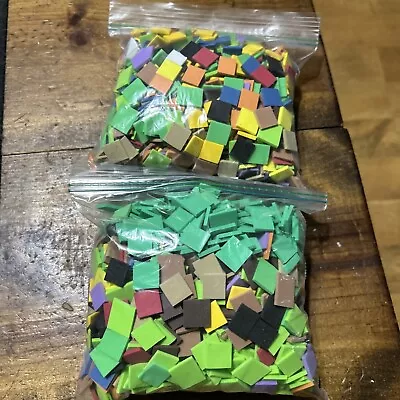 Minecraft Party Pixels Foam Squares Half Inch Hand Cut  -2 Sandwich Bags • $8.50