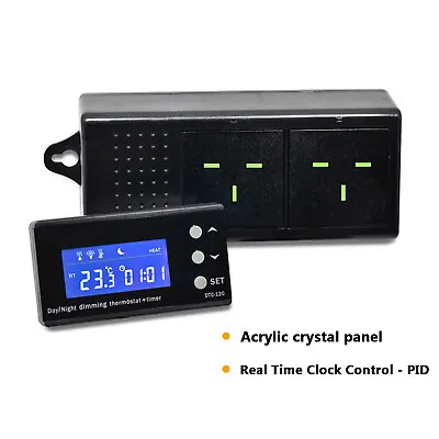 Digital Day/Night Dimming Thermostat Controller Timer UK PlugSocket For Aquarium • £28.48