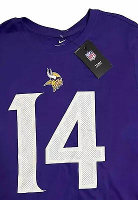 Nike Men’s XL Minnesota Vikings NFL Stefon Diggs Cotton Jersey SS Skol F-18 • $21