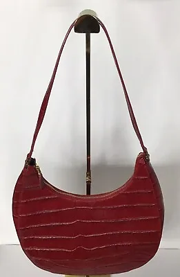 Monsac Red Crocodile Embossed Hobo Purse • $17.99