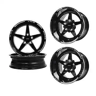 VMS Black Drag Pack V-Star Rim Wheel 15x10 17x4.5 5X120 -25 ET (5x4.75  4.5” BS) • $899.95