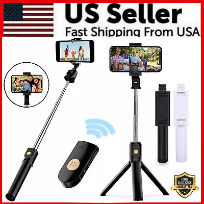 Selfie Stick Tripod Remote Desktop Stand Cell Phone Holder For IPhone Samsung US • $8.69