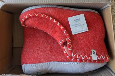 £14.99 • Buy Egos Copenhagen Danish Indoor Red Woollen Slipper Boots 4.5 / 5 Women designer