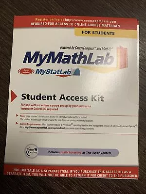 FREE SHIPPING -MyMathLab: Student Access Kit -CourseConpass And MathXL-Brand New • $59.96