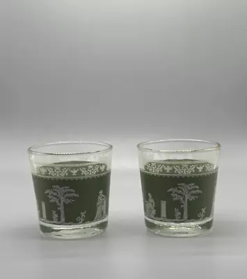 Vintage Set Of 2 Glasses Ancient Greece Theme / 6oz • $20