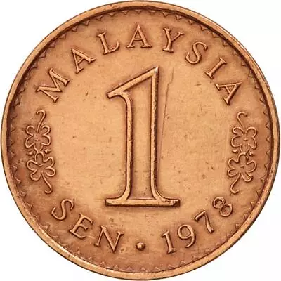 Malaysia 1 Sen Coin KM1a 1973 - 1988 Copper Clad Steel • $4.62