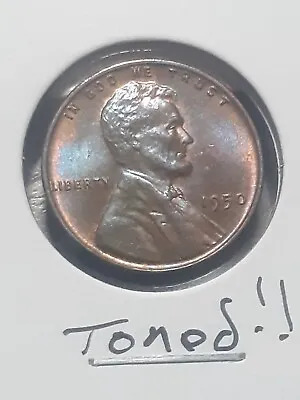 50 P Lincoln Wheat Cent Uncirculated Toned. • $6.67
