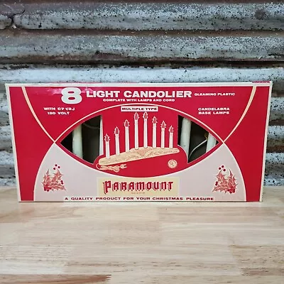 Vintage Paramount 8 Light Candolier In Original Box With Bulbs • $44.95