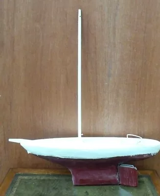 Vintage Wooden Model Boat Hull Pond Yacht  • $129