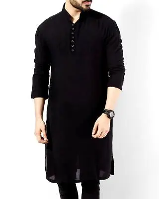 £21.59 • Buy Indian Traditional Shirt Kurta Men's Clothing Top Tunic Long Sleeve Shirts