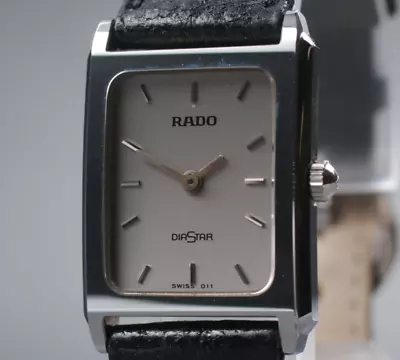 [Exc+5] Vintage RADO Diastar 153.0443.3 Silver Quartz 20mm Swiss Ladies Watch • £137.64