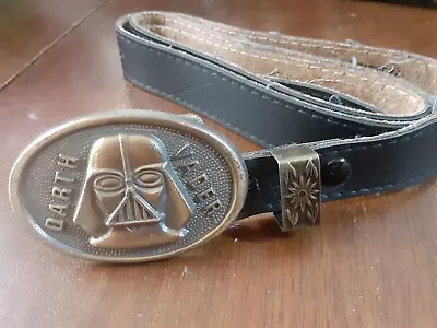 STAR WARS Darth Vader Belt Buckle And Belt Lee Jeans Vintage 1980 • $19.49