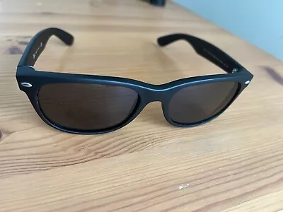 Ray-Ban New Wayfarer 622 Black Matte Sunglasses 55-18-145 (Perscribed Lenses) • $45