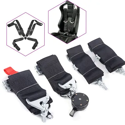 3'' 4 Point Black Camlock Quick Release Racing Seat Belt Harness For Racing Car • $40.85
