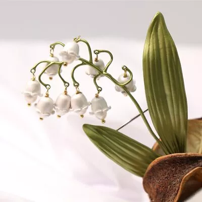 Lily Of The Valley Flower Corsage Brooch Pin Woman Accessories Brooches Jewelry • $7.19