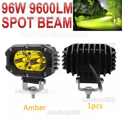 LED Spot Lights 1PCS Yellow Driving Lamp Fog Lights 4inch Pods Cube Off Road ATV • $20.98